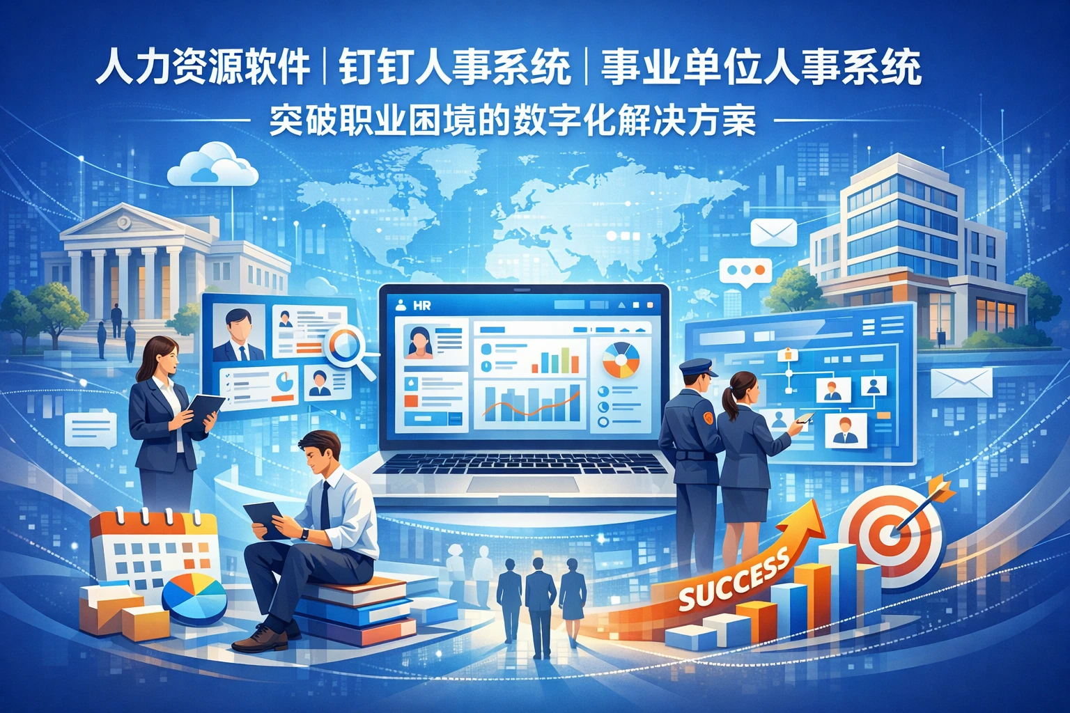 人力资源软件、钉钉人事系统与事业单位人事系统：突破职业困境的数字化解决方案