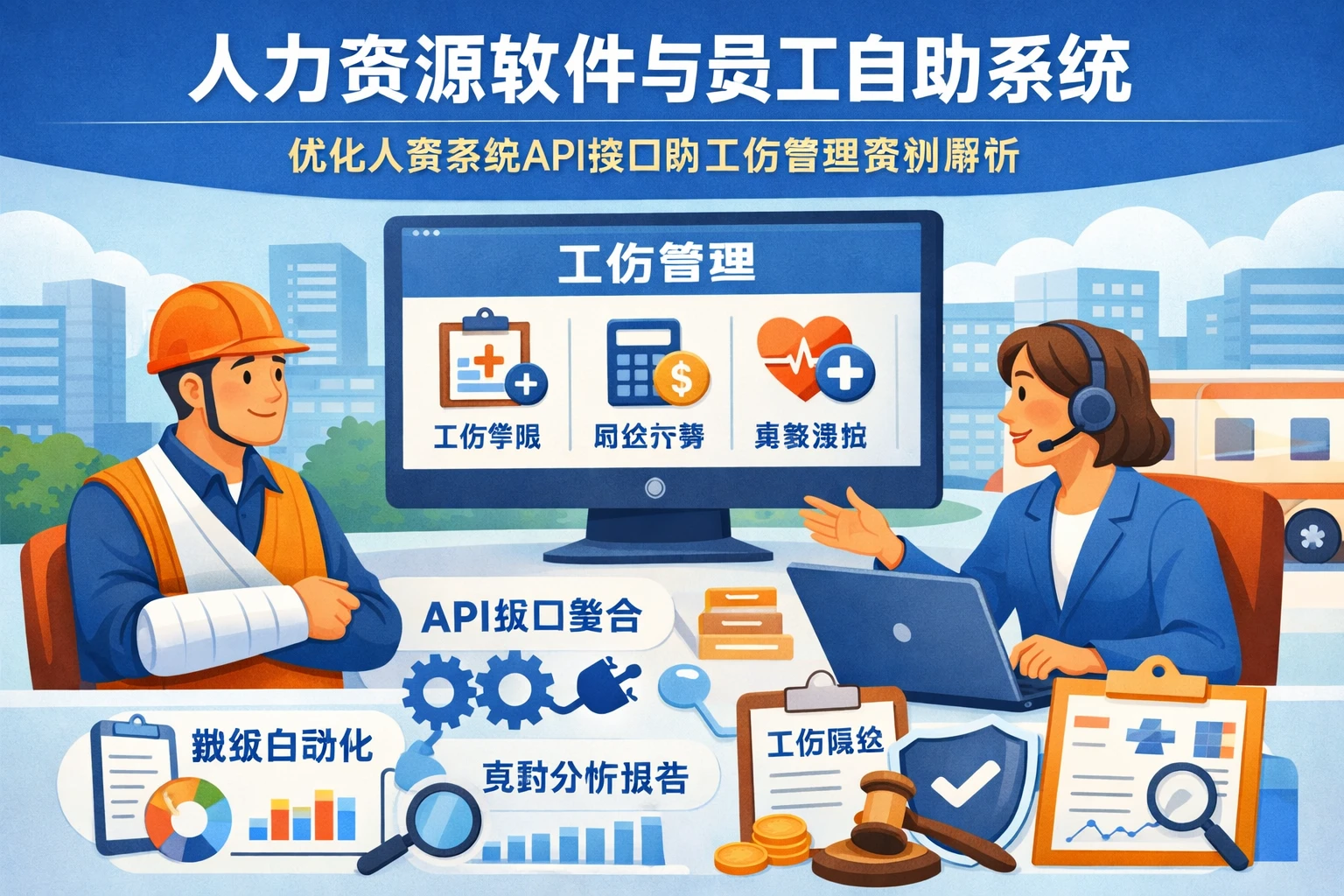 人力资源软件与员工自助系统：优化人事系统API接口的工伤管理案例解析