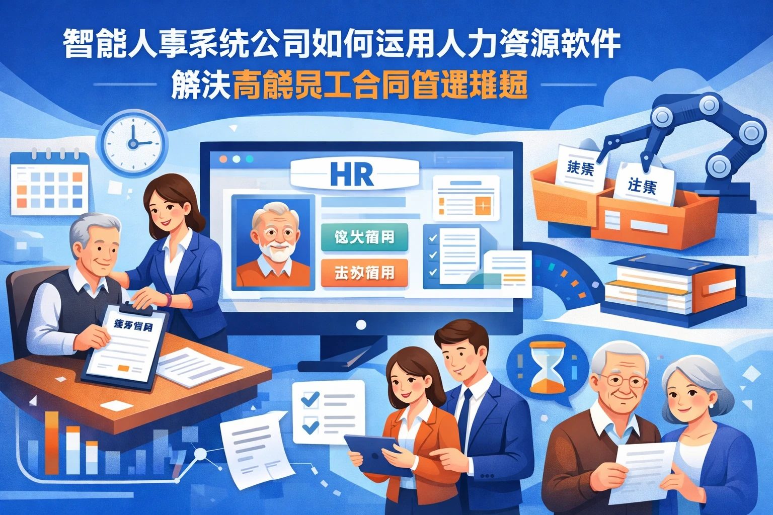 智能人事系统公司如何运用人力资源软件解决高龄员工合同管理难题