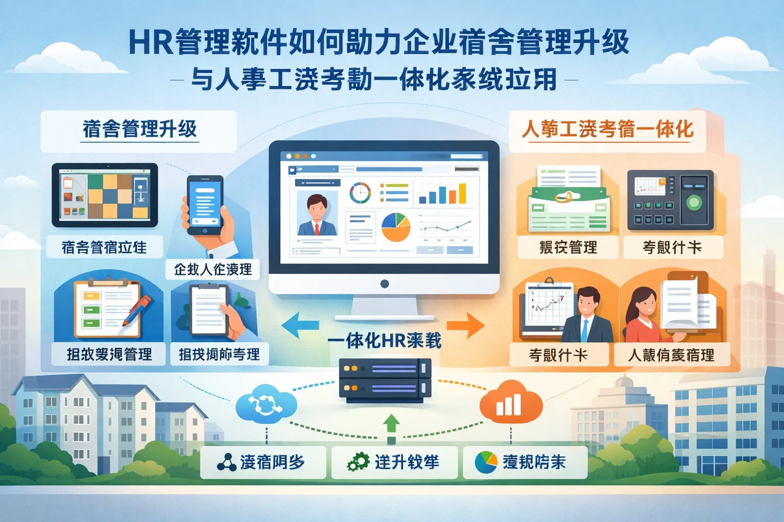 HR管理软件如何助力企业宿舍管理升级与人事工资考勤一体化系统应用