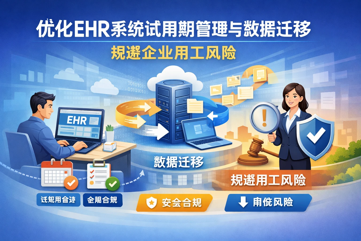 优化EHR系统试用期管理与数据迁移，规避企业用工风险