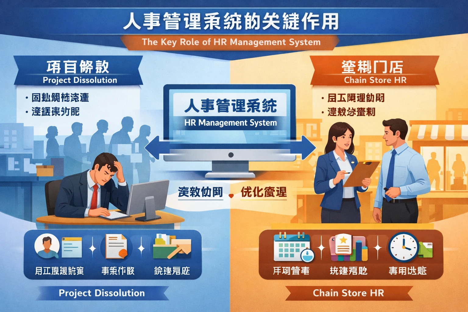 人事管理系统在项目解散与连锁门店人事系统对比中的关键作用