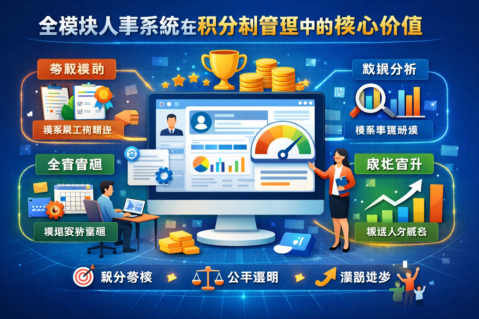 全模块人事系统在积分制管理中的核心价值