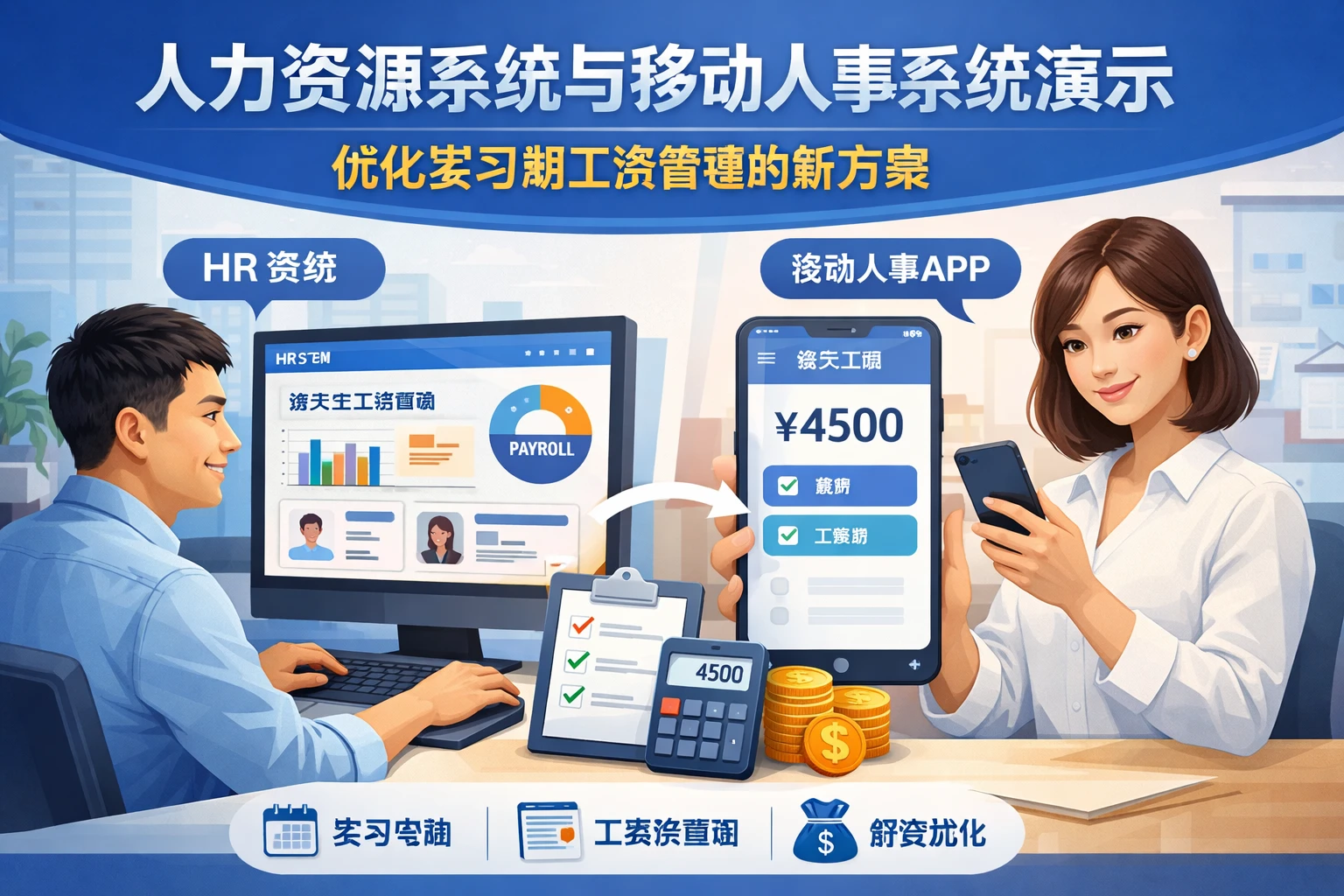 人力资源系统与移动人事系统演示：优化实习期工资管理的新方案