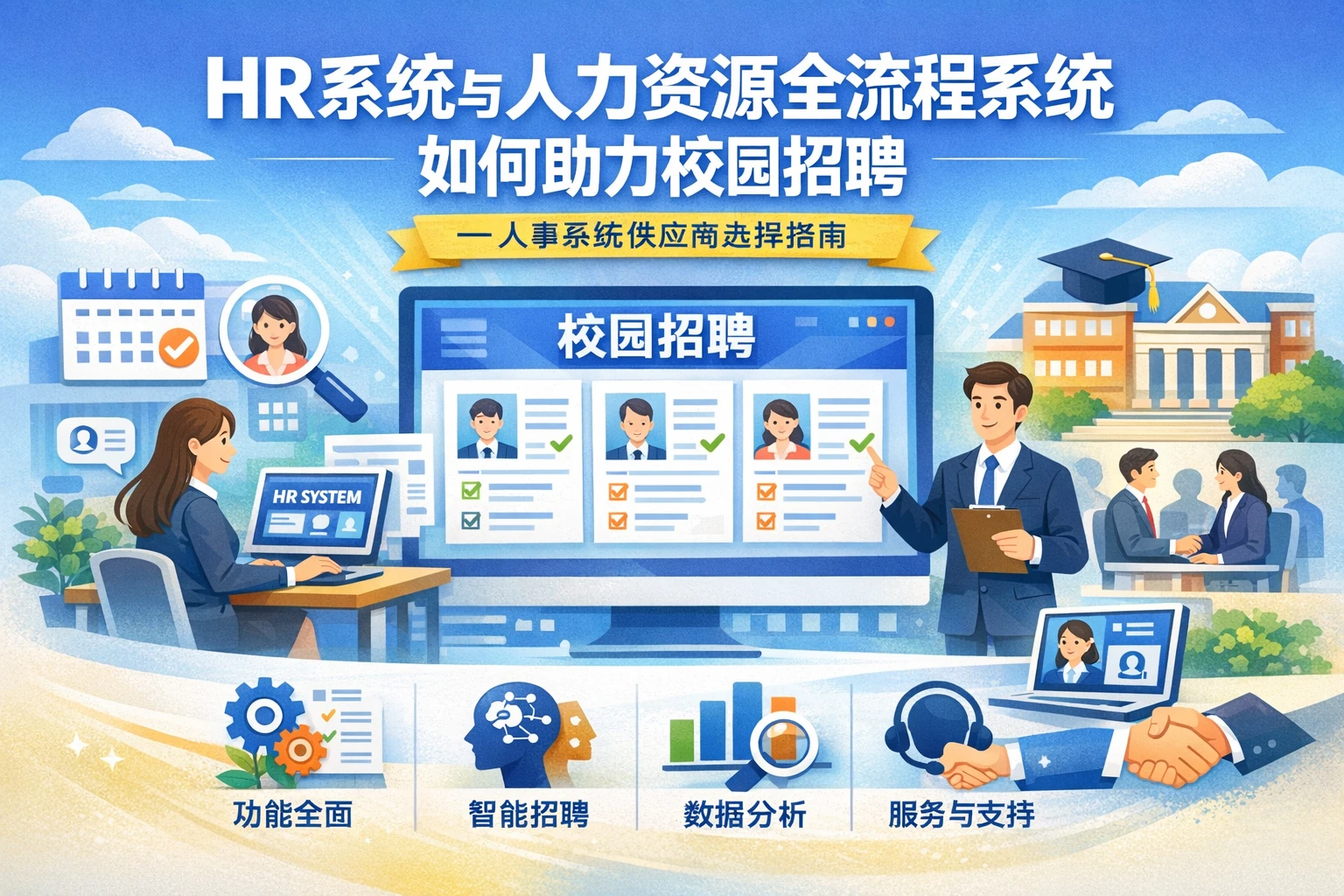 HR系统与人力资源全流程系统如何助力校园招聘——人事系统供应商选择指南