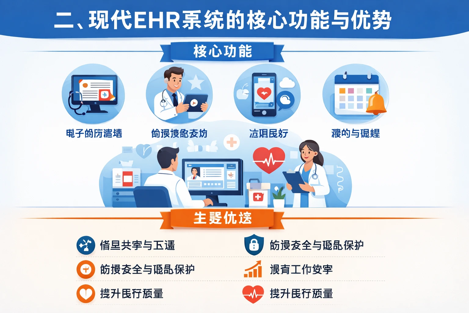 二、现代EHR系统的核心功能与优势