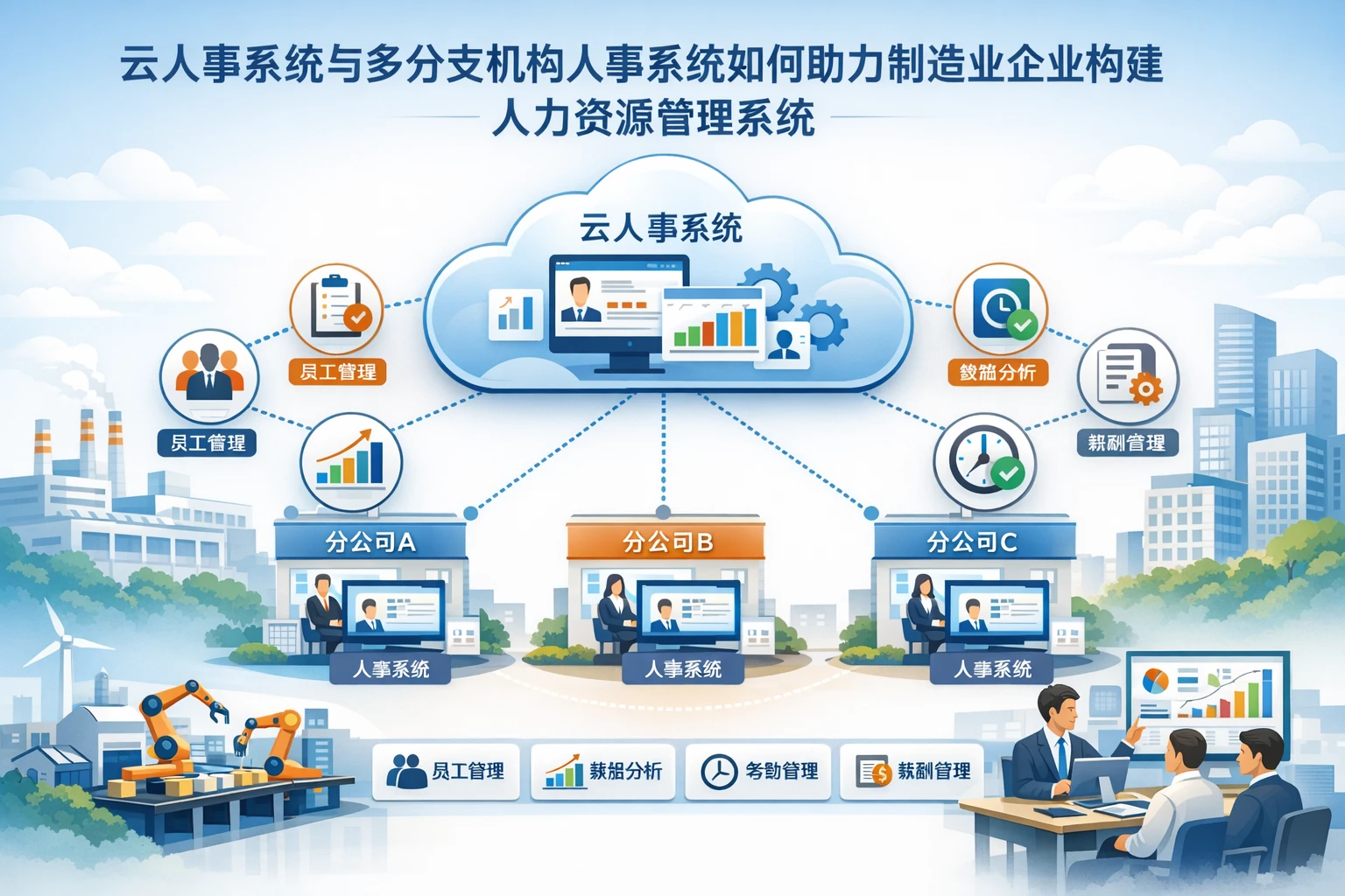 云人事系统与多分支机构人事系统如何助力制造业企业构建人力资源管理系统