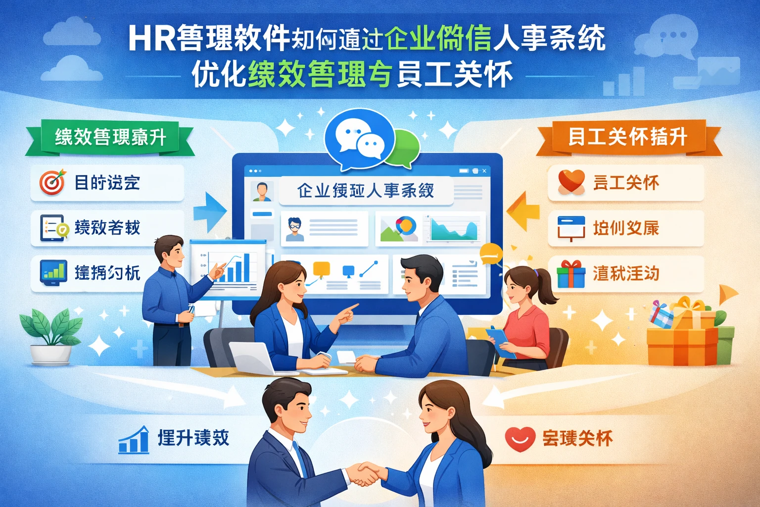 HR管理软件如何通过企业微信人事系统优化绩效管理与员工关怀