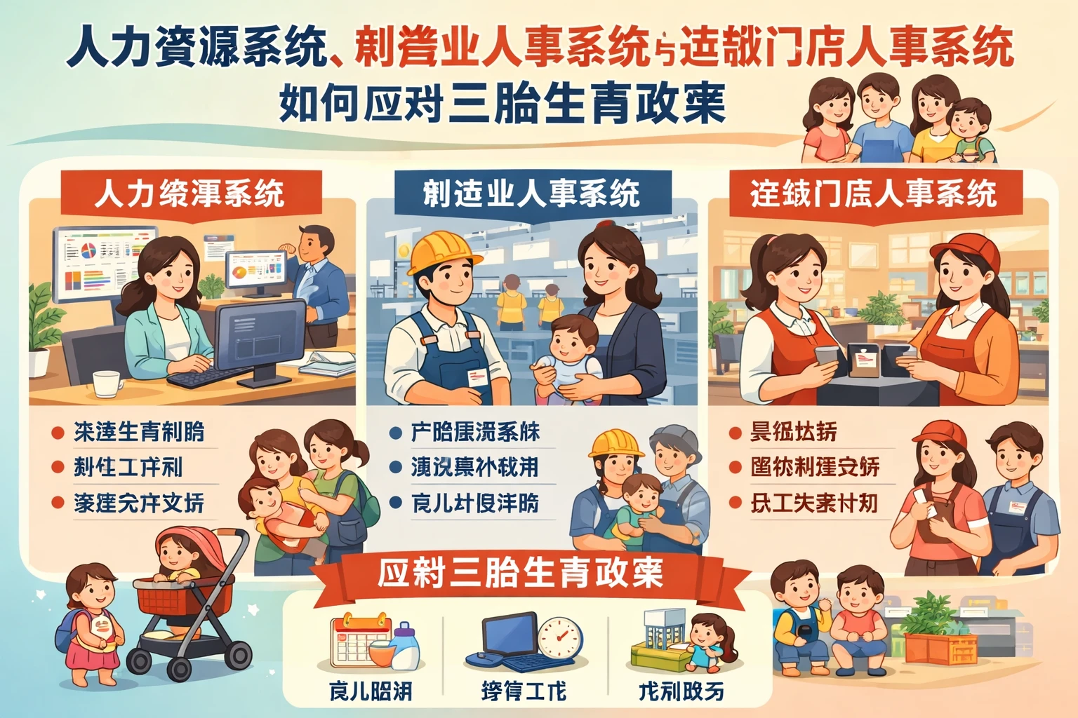 人力资源系统、制造业人事系统与连锁门店人事系统如何应对三胎生育政策
