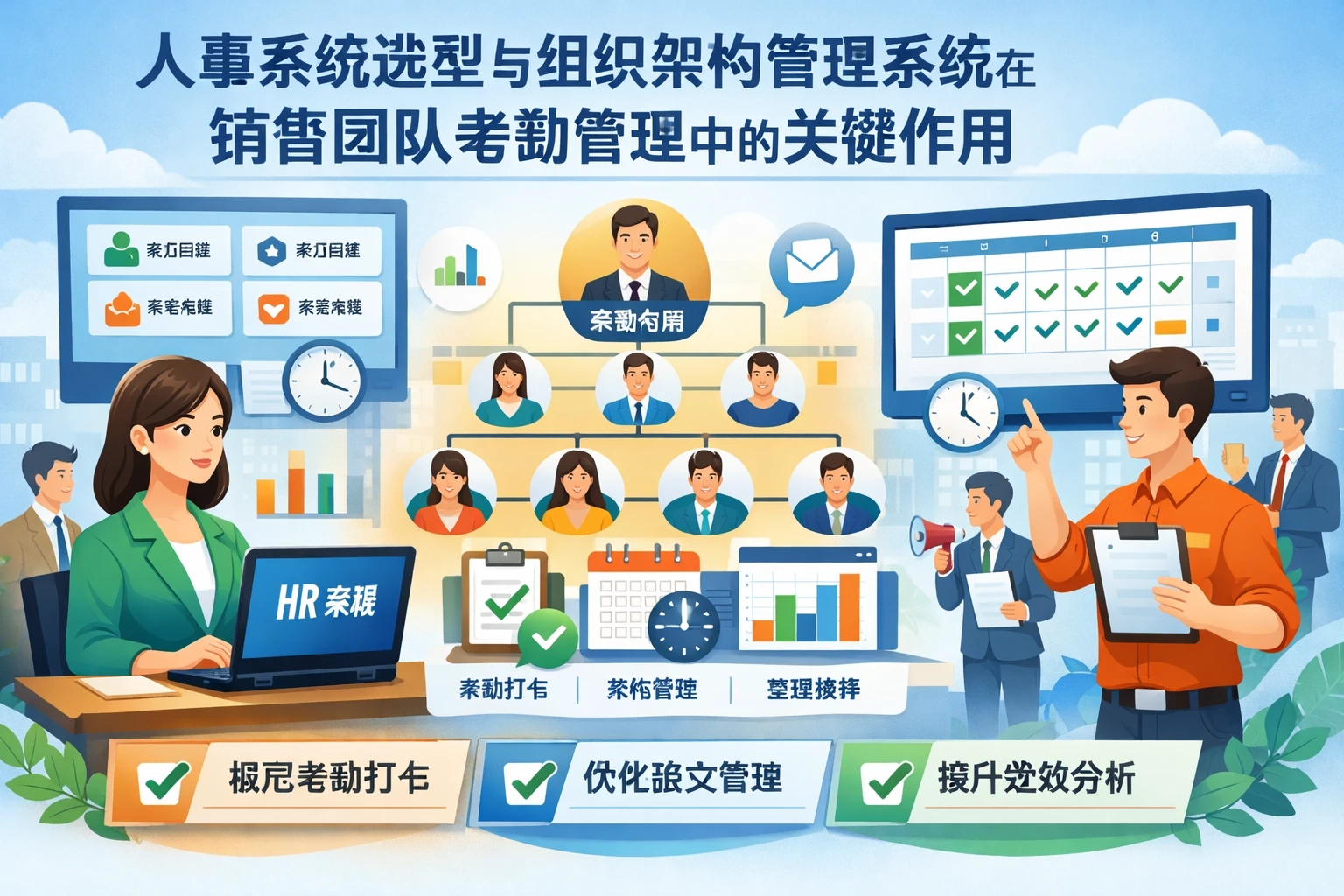 人事系统选型与组织架构管理系统在销售团队考勤管理中的关键作用