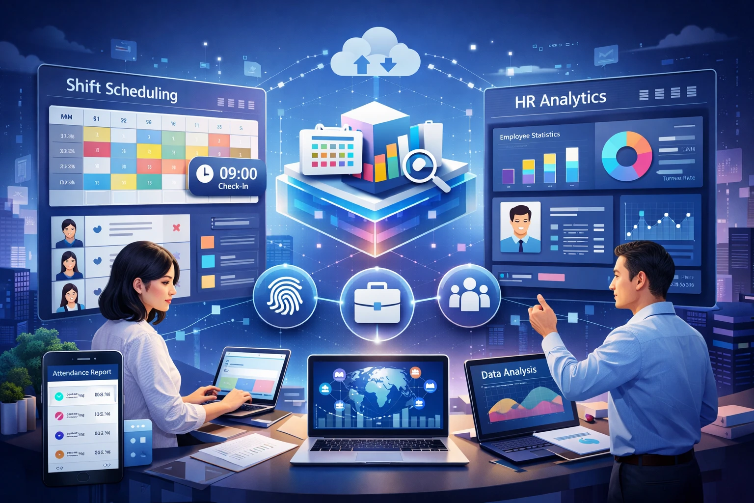 现代企业人力资源软件:考勤排班系统与人事大数据系统的整合应用