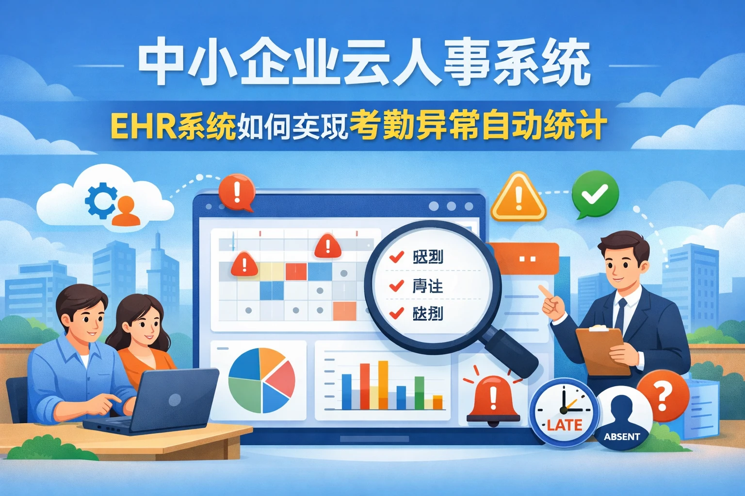 中小企业云人事系统：EHR系统如何实现考勤异常自动统计