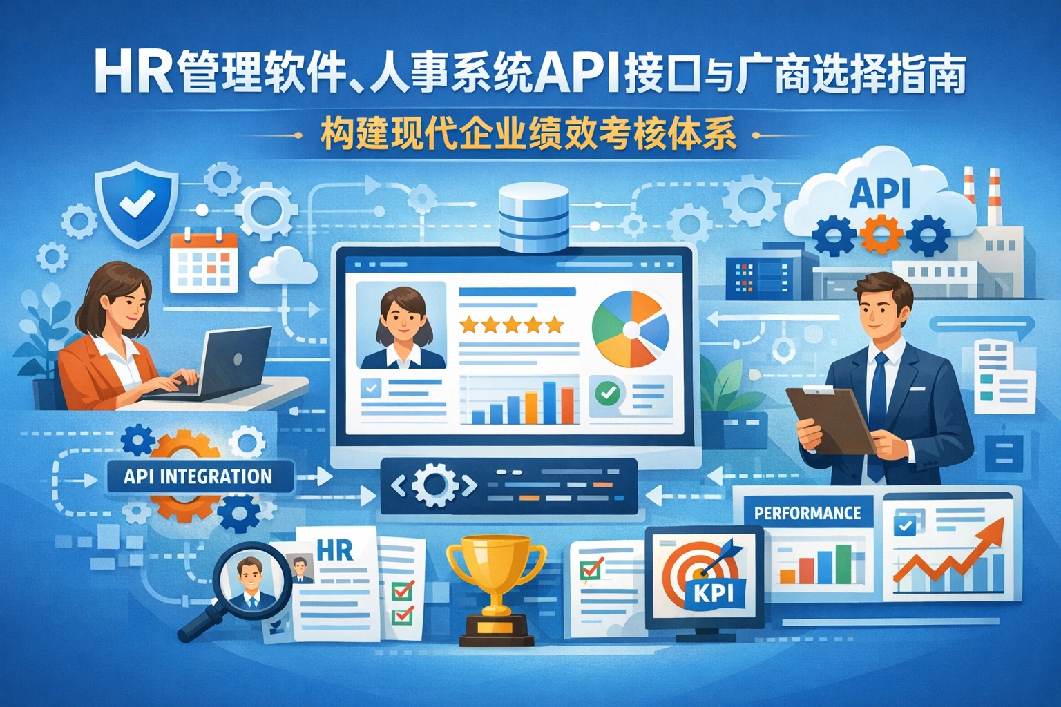 HR管理软件、人事系统API接口与厂商选择指南：构建现代企业绩效考核体系