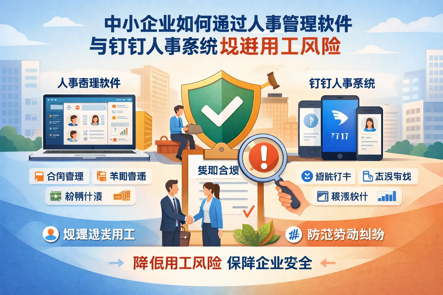 中小企业如何通过人事管理软件与钉钉人事系统规避用工风险