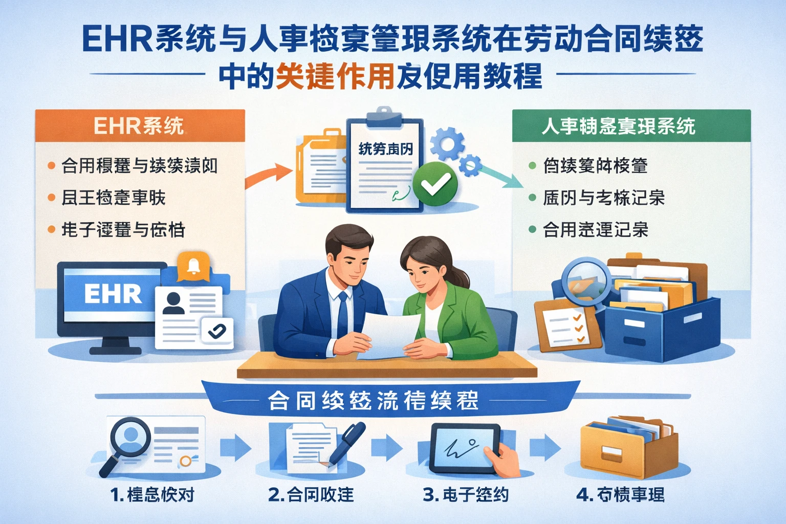 EHR系统与人事档案管理系统在劳动合同续签中的关键作用及使用教程