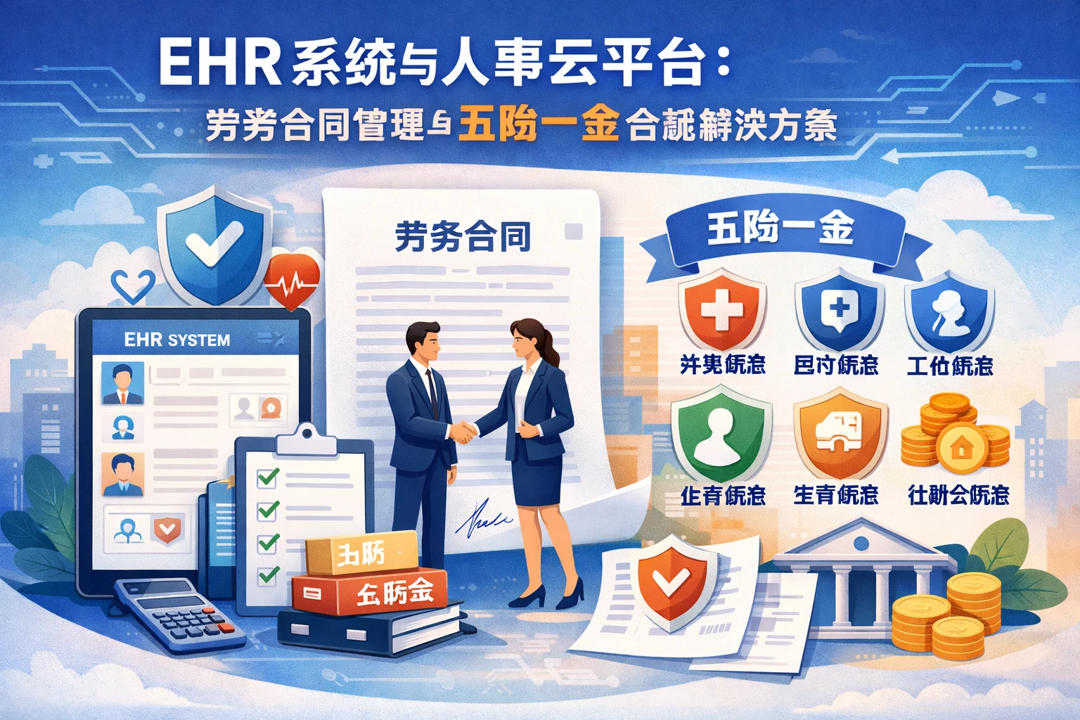 EHR系统与人事云平台：劳务合同管理与五险一金合规解决方案