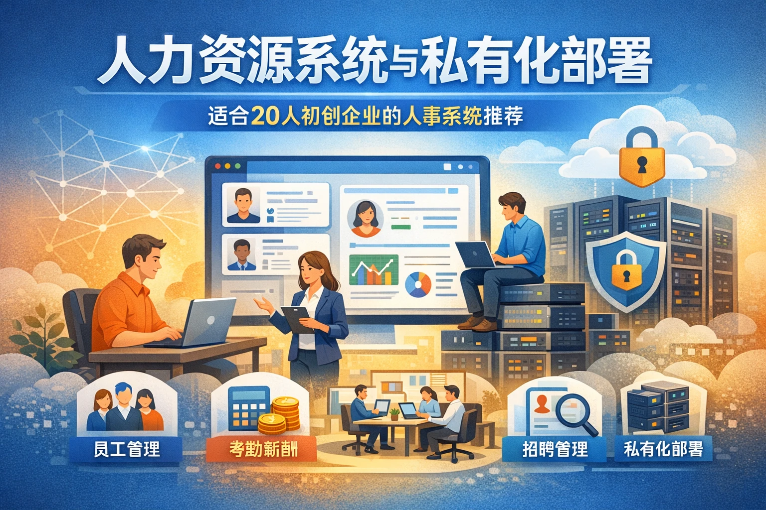 人力资源系统与私有化部署：适合20人初创企业的人事系统推荐