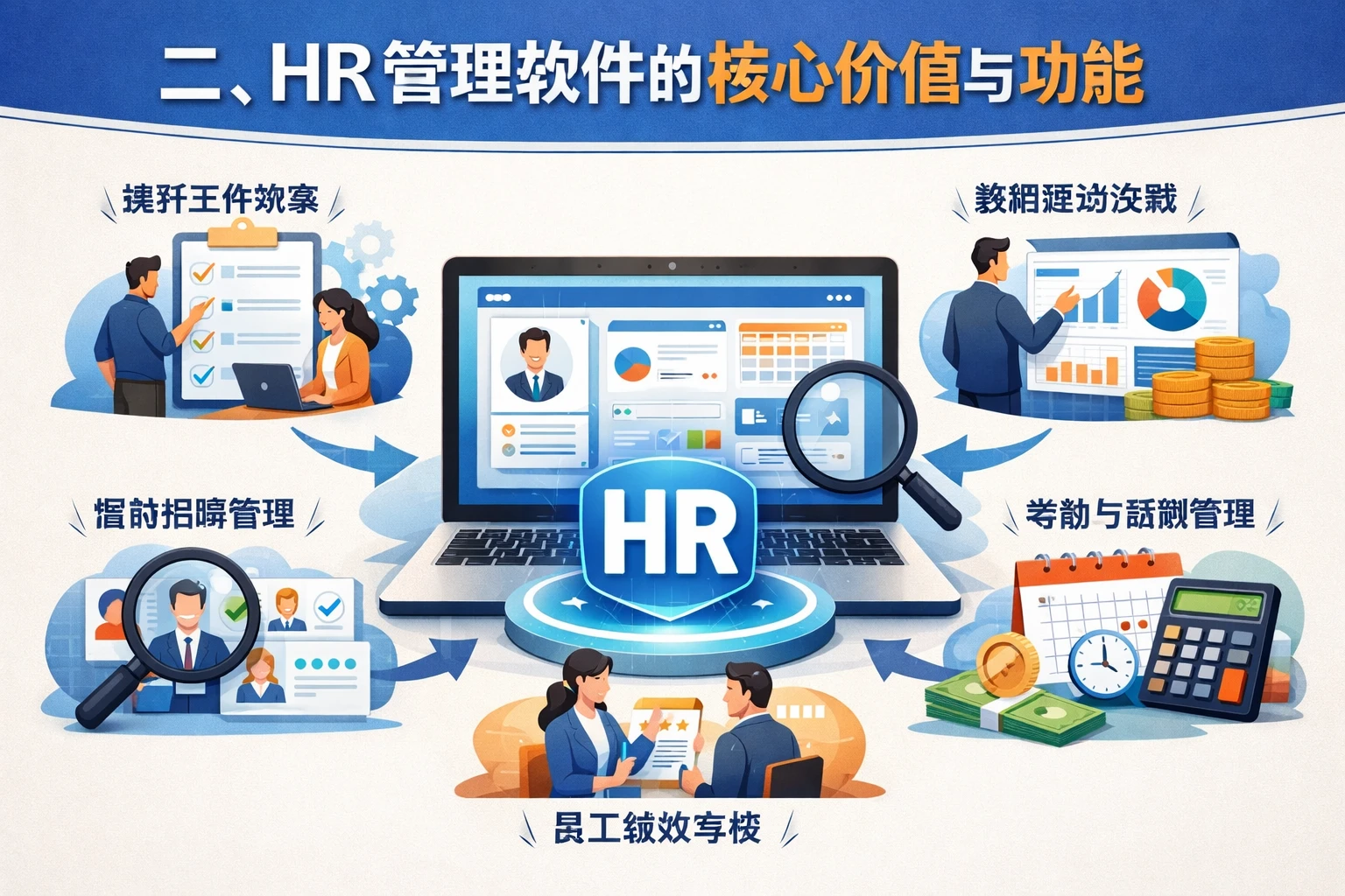 二、HR管理软件的核心价值与功能