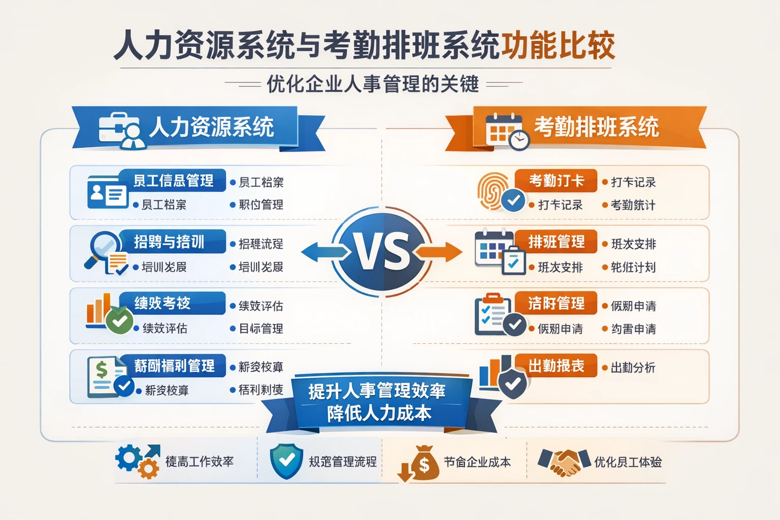 人力资源系统与考勤排班系统功能比较：优化企业人事管理的关键