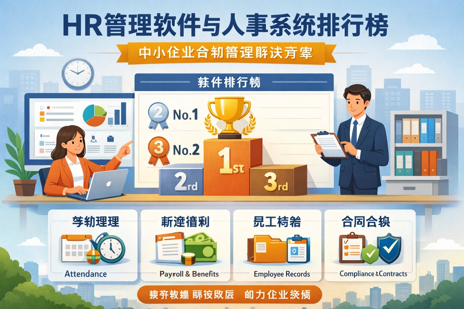 HR管理软件与人事系统排行榜：中小企业合规管理解决方案