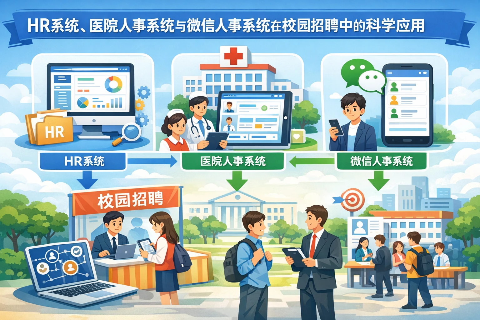 HR系统、医院人事系统与微信人事系统在校园招聘中的科学应用