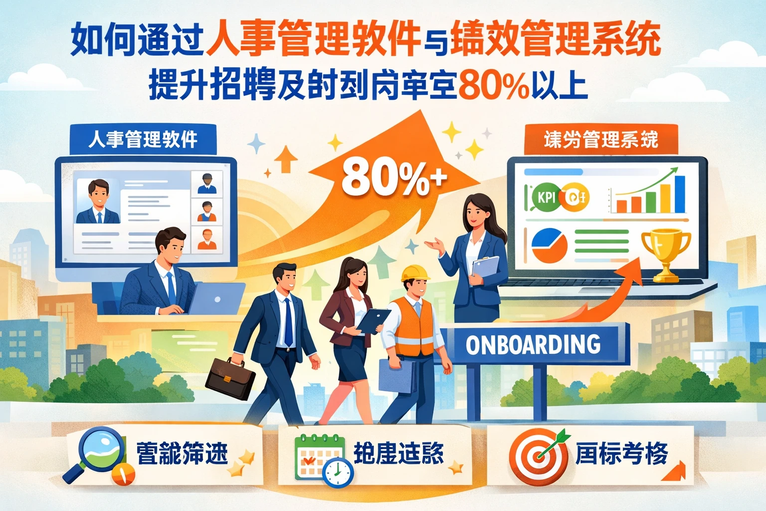 如何通过人事管理软件与绩效管理系统提升招聘及时到岗率至80%以上
