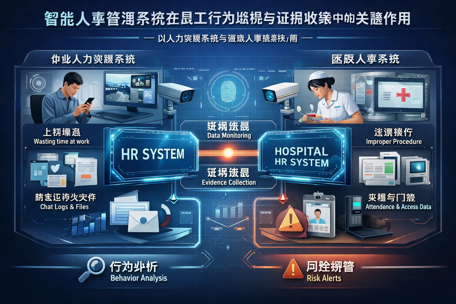 智能人事管理系统在员工行为监控与证据收集中的关键作用——以人力资源系统与医院人事系统为例