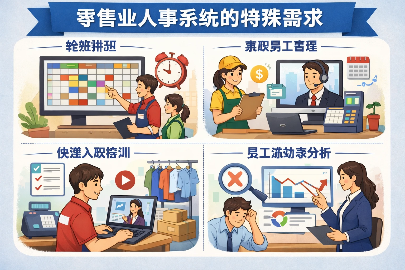 零售业人事系统的特殊需求
