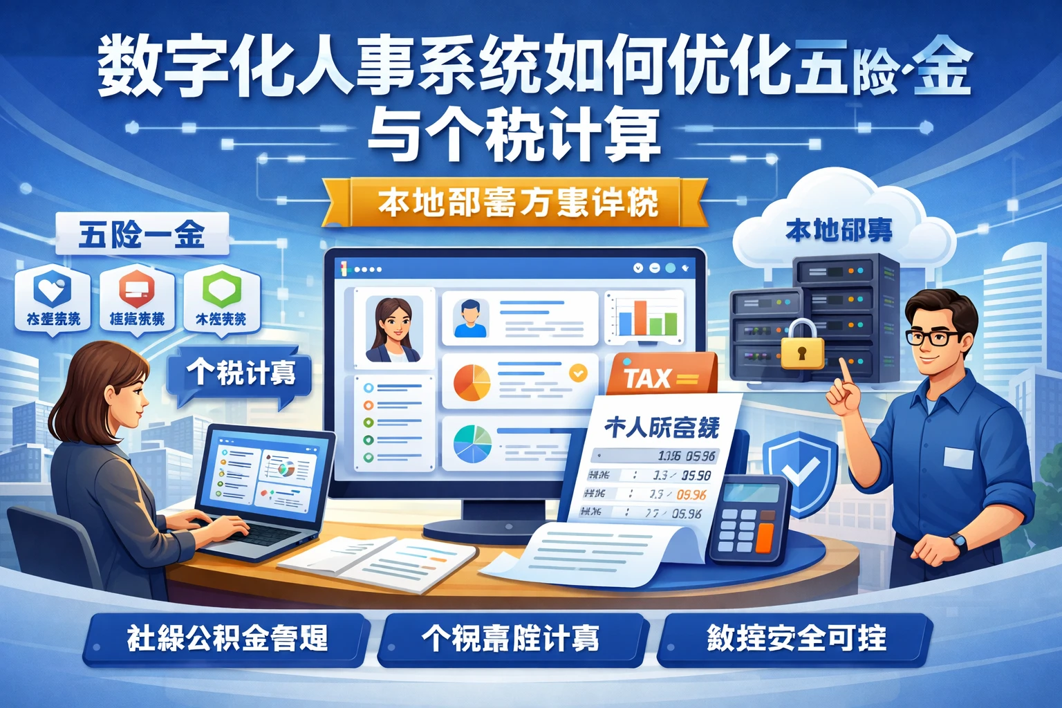 数字化人事系统如何优化五险一金与个税计算——本地部署方案详解