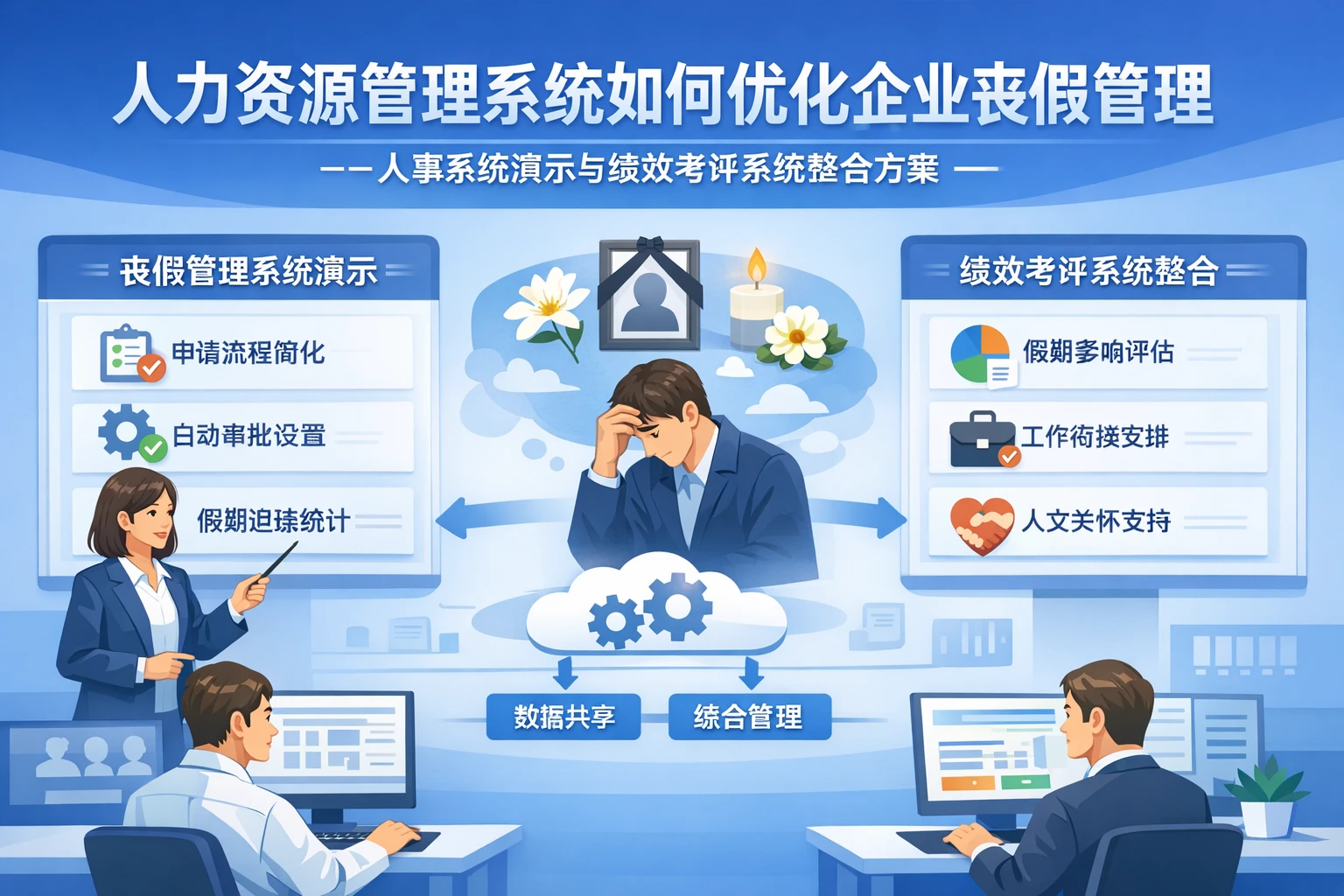 人力资源管理系统如何优化企业丧假管理——人事系统演示与绩效考评系统整合方案