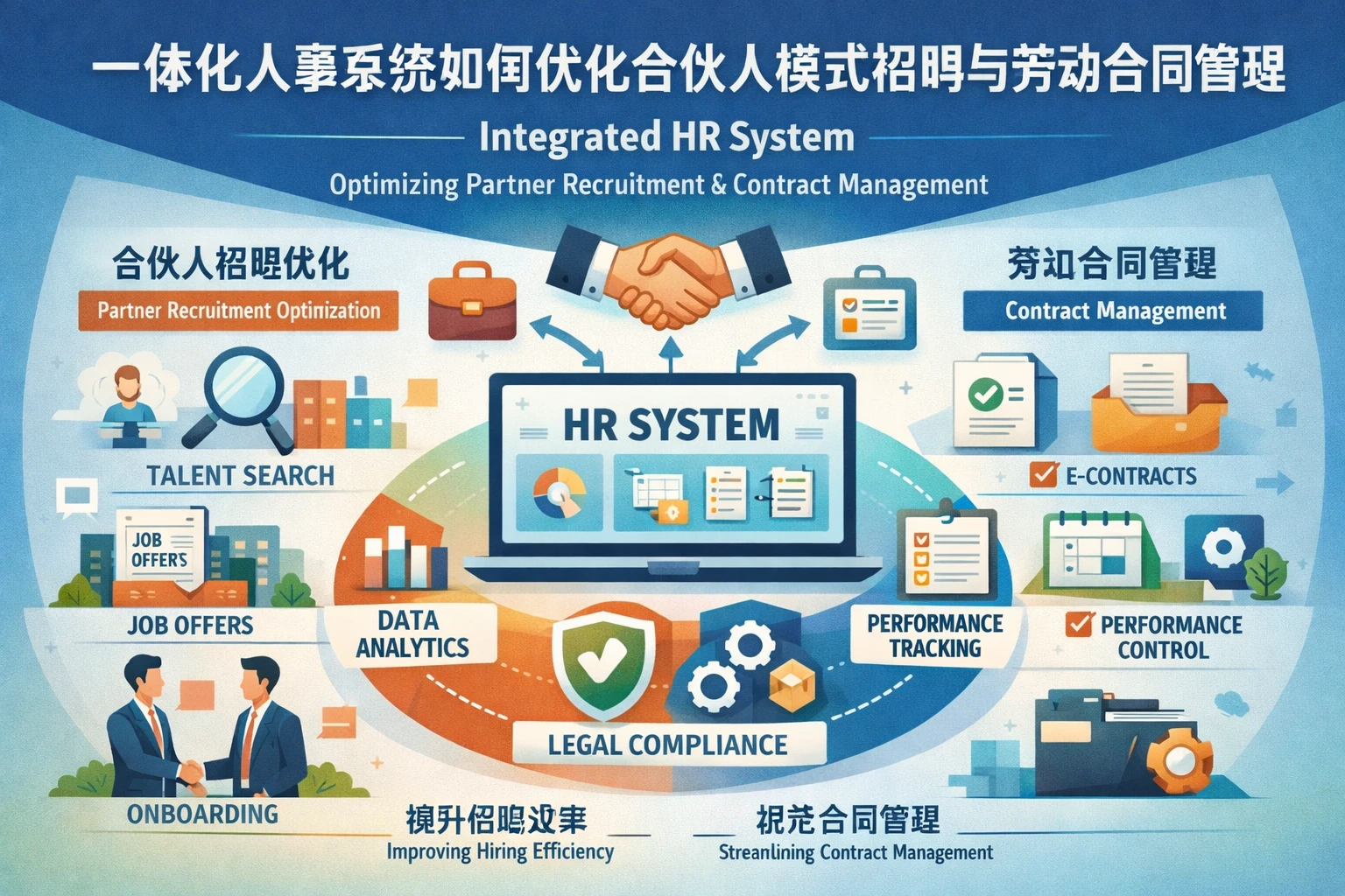 一体化人事系统如何优化合伙人模式招聘与劳动合同管理