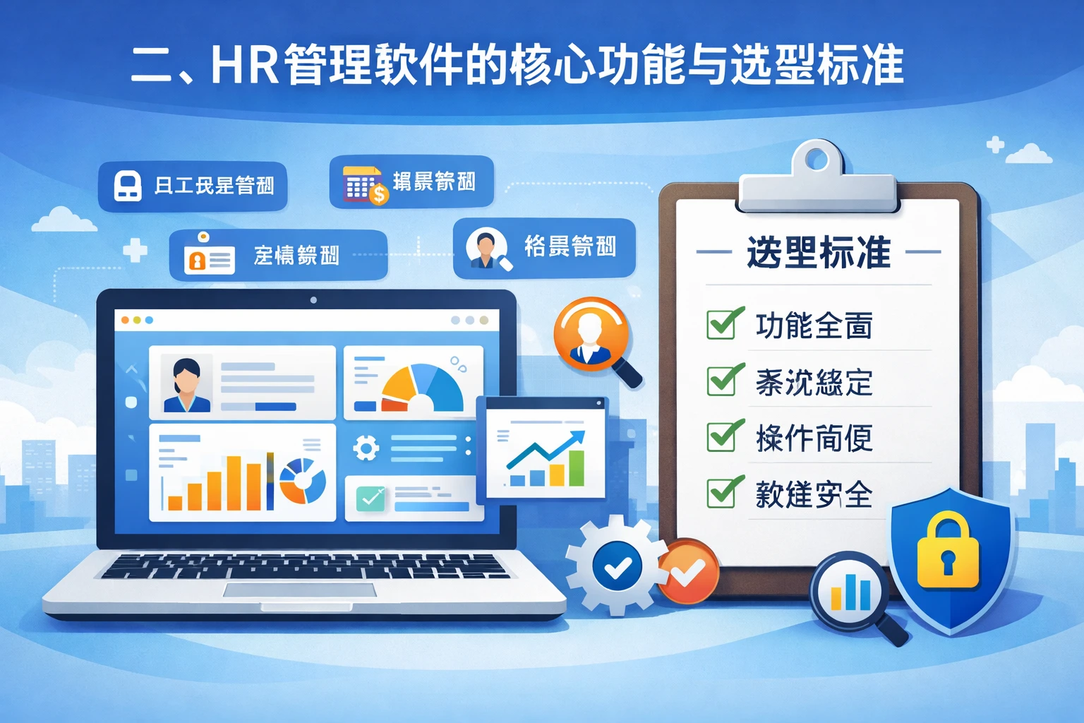 二、HR管理软件的核心功能与选型标准