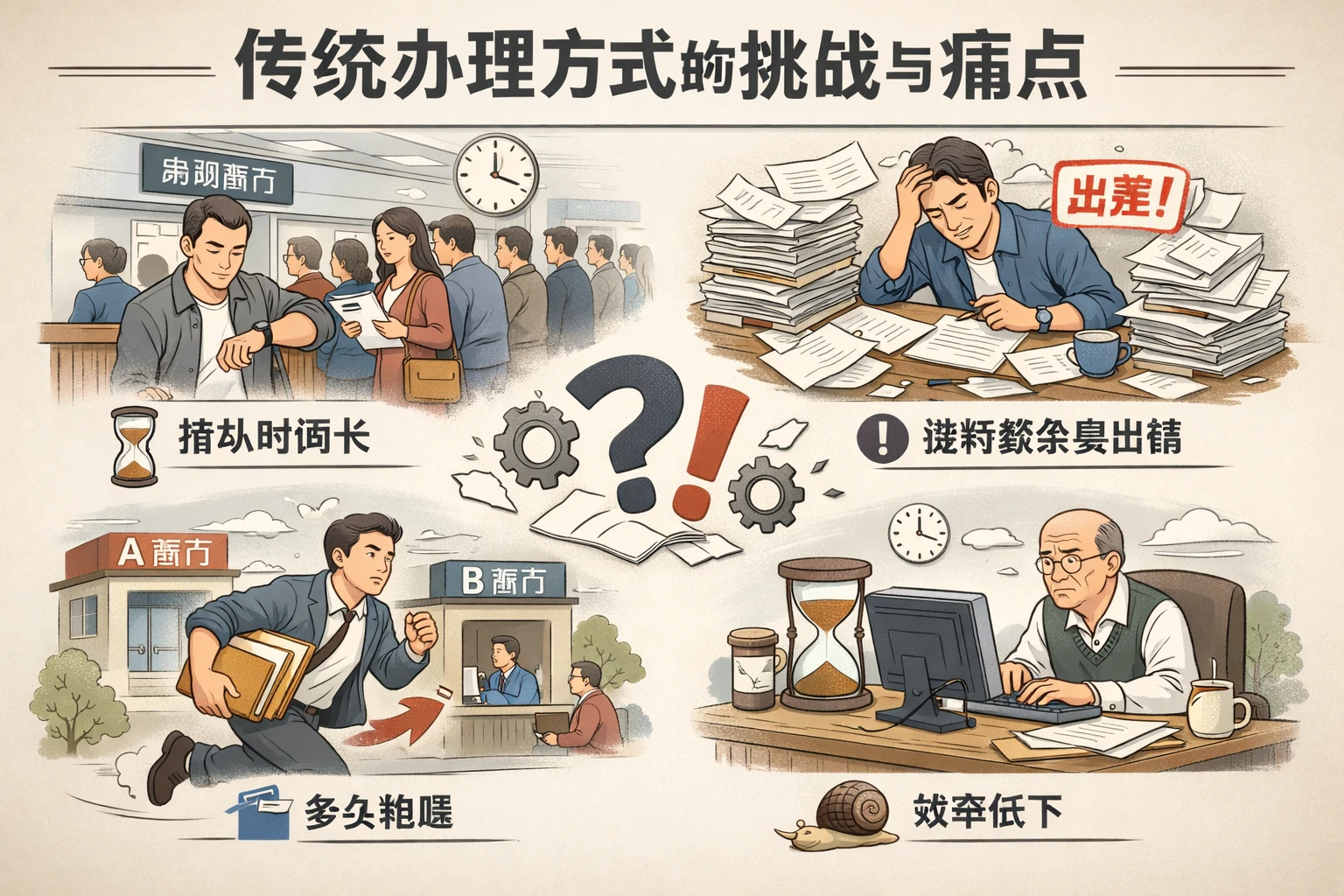 传统办理方式的挑战与痛点