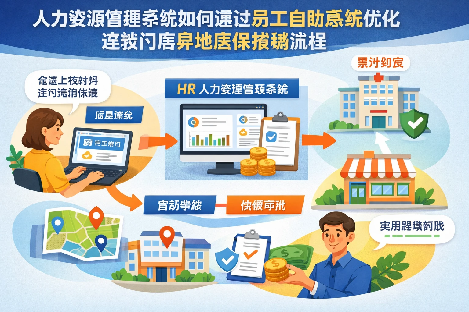 人力资源管理系统如何通过员工自助系统优化连锁门店异地医保报销流程