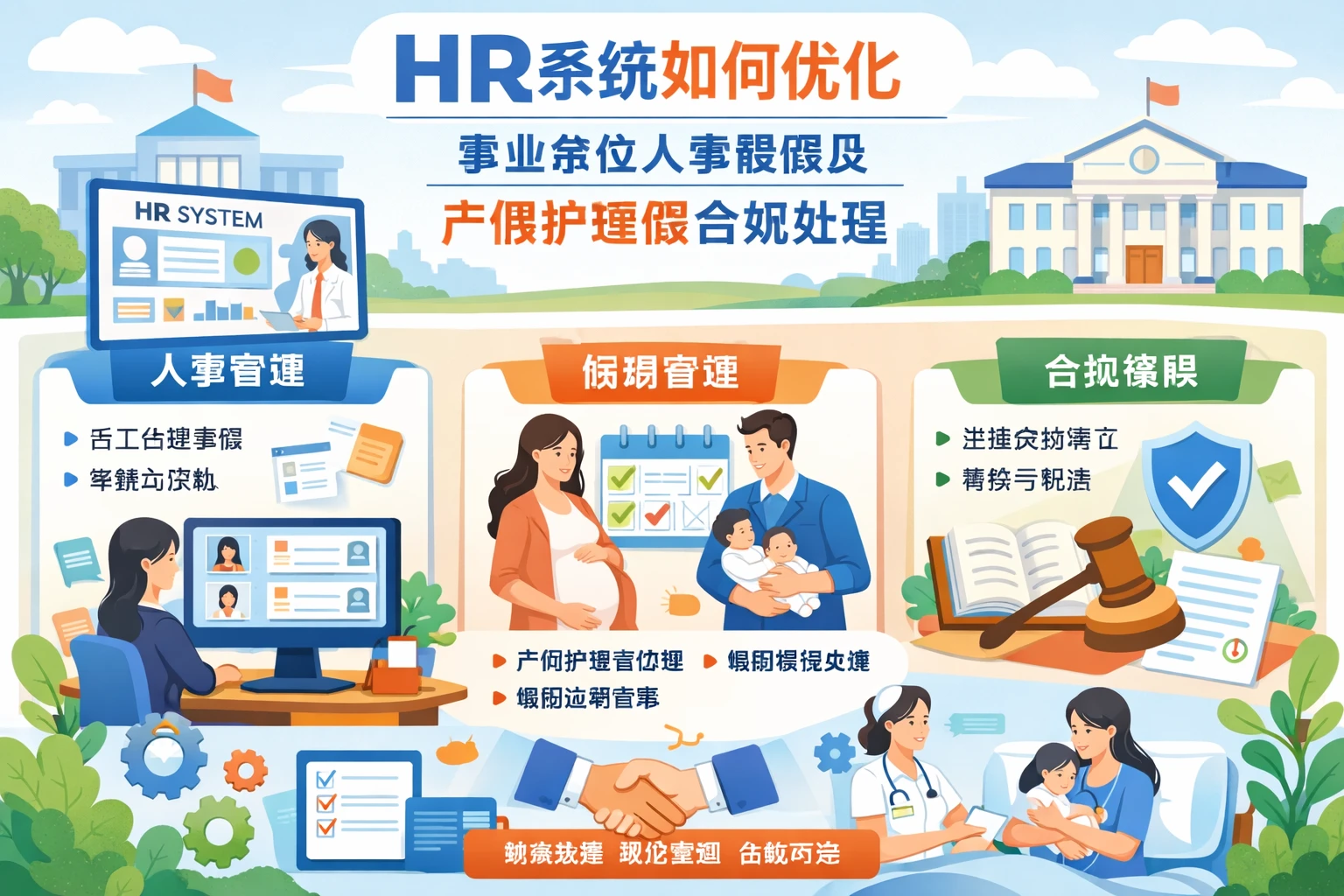 HR系统如何优化事业单位人事管理及产假护理假合规处理