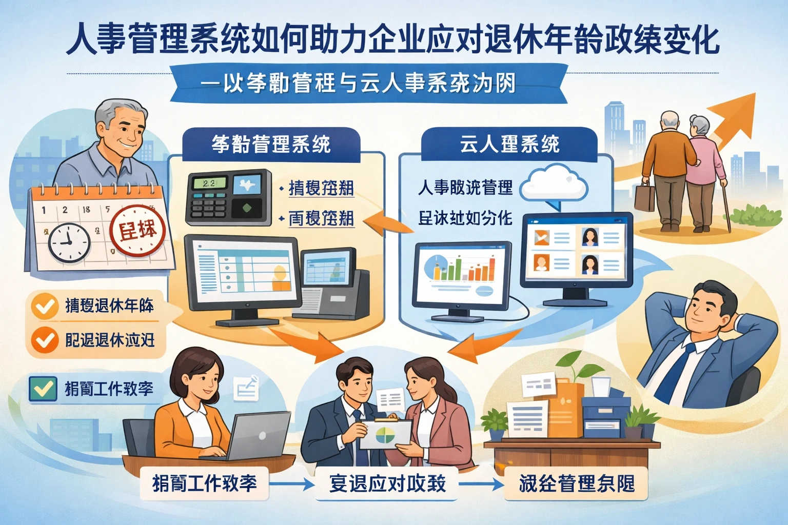 人事管理系统如何助力企业应对退休年龄政策变化——以考勤管理与云人事系统为例
