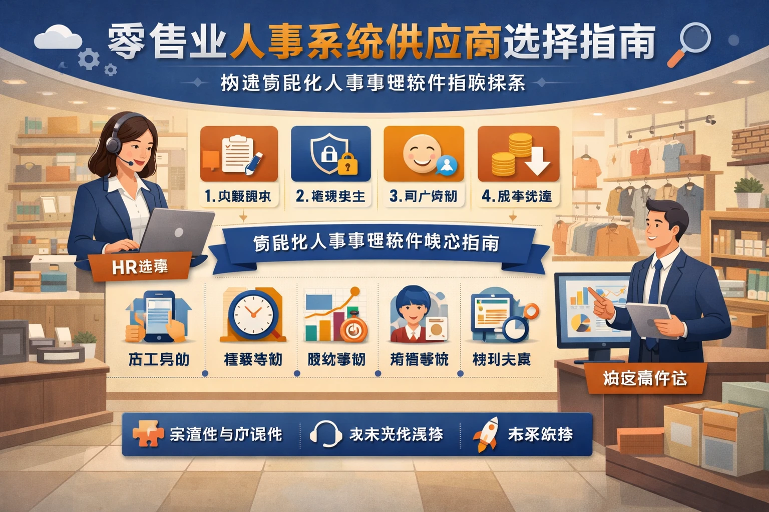 零售业人事系统供应商选择指南：构建智能化人事管理软件指标体系