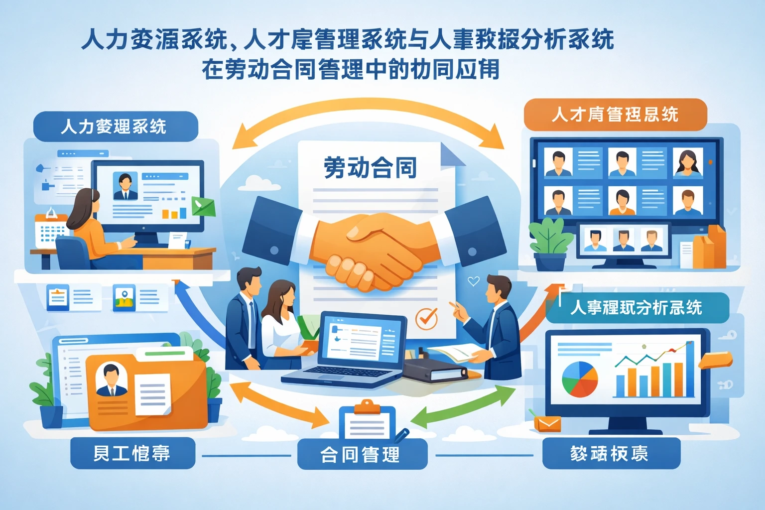 人力资源系统、人才库管理系统与人事数据分析系统在劳动合同管理中的协同应用