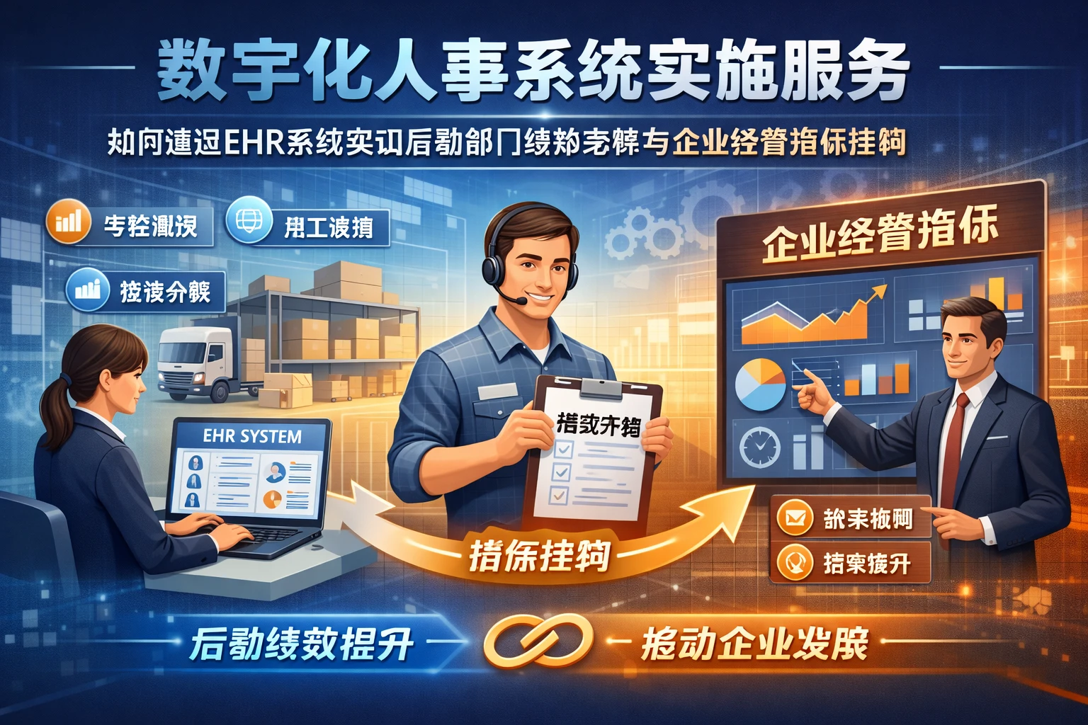 数字化人事系统实施服务：如何通过EHR系统实现后勤部门绩效考核与企业经营指标挂钩