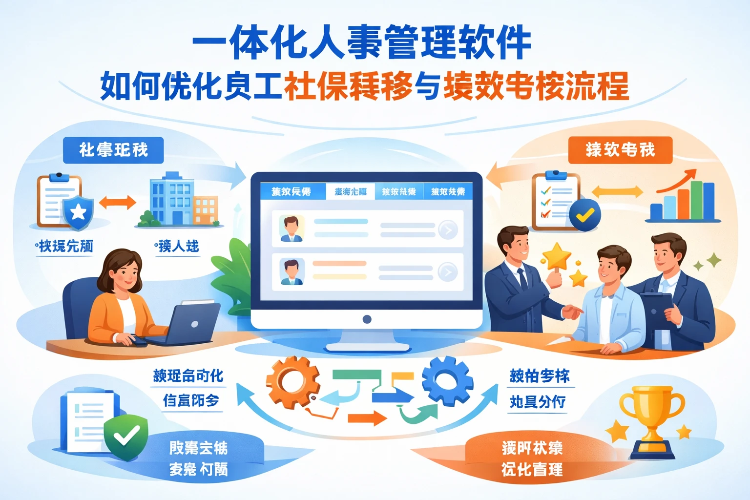 一体化人事管理软件如何优化员工社保转移与绩效考核流程