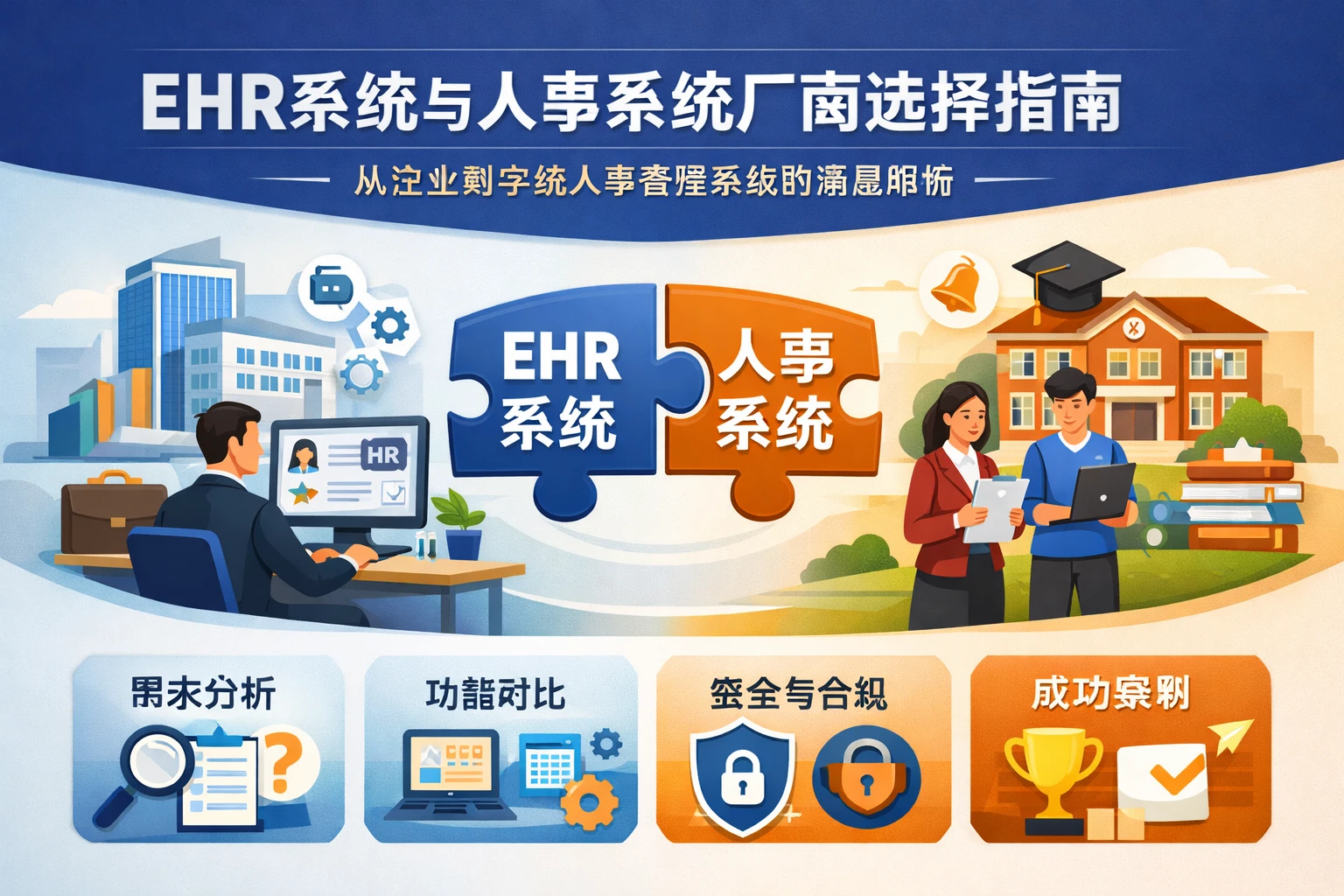 EHR系统与人事系统厂商选择指南：从企业到学校人事管理系统的深度解析
