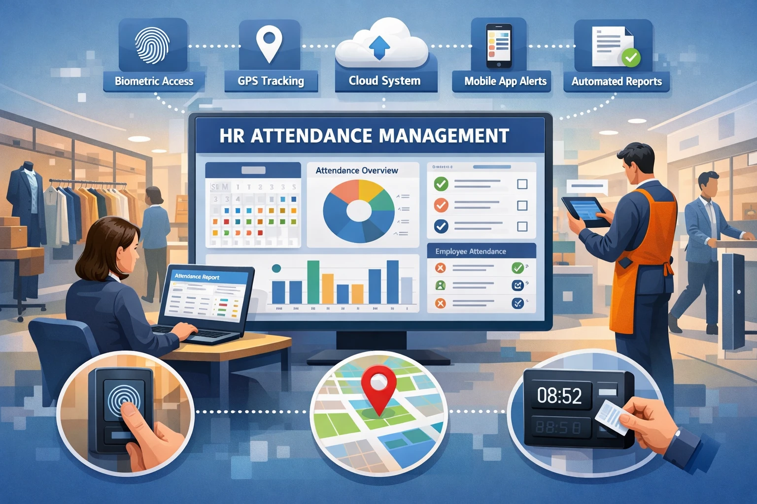 零售业人力资源信息化系统：数字化人事系统中的考勤管理解决方案