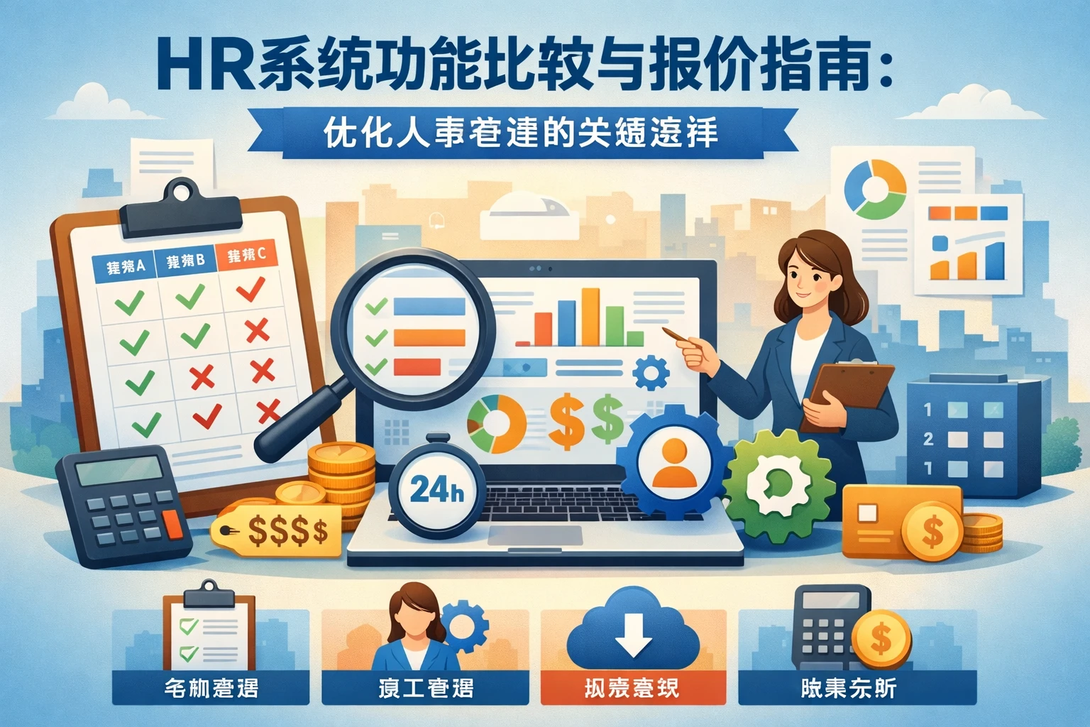 HR系统功能比较与报价指南：优化人事管理的关键选择