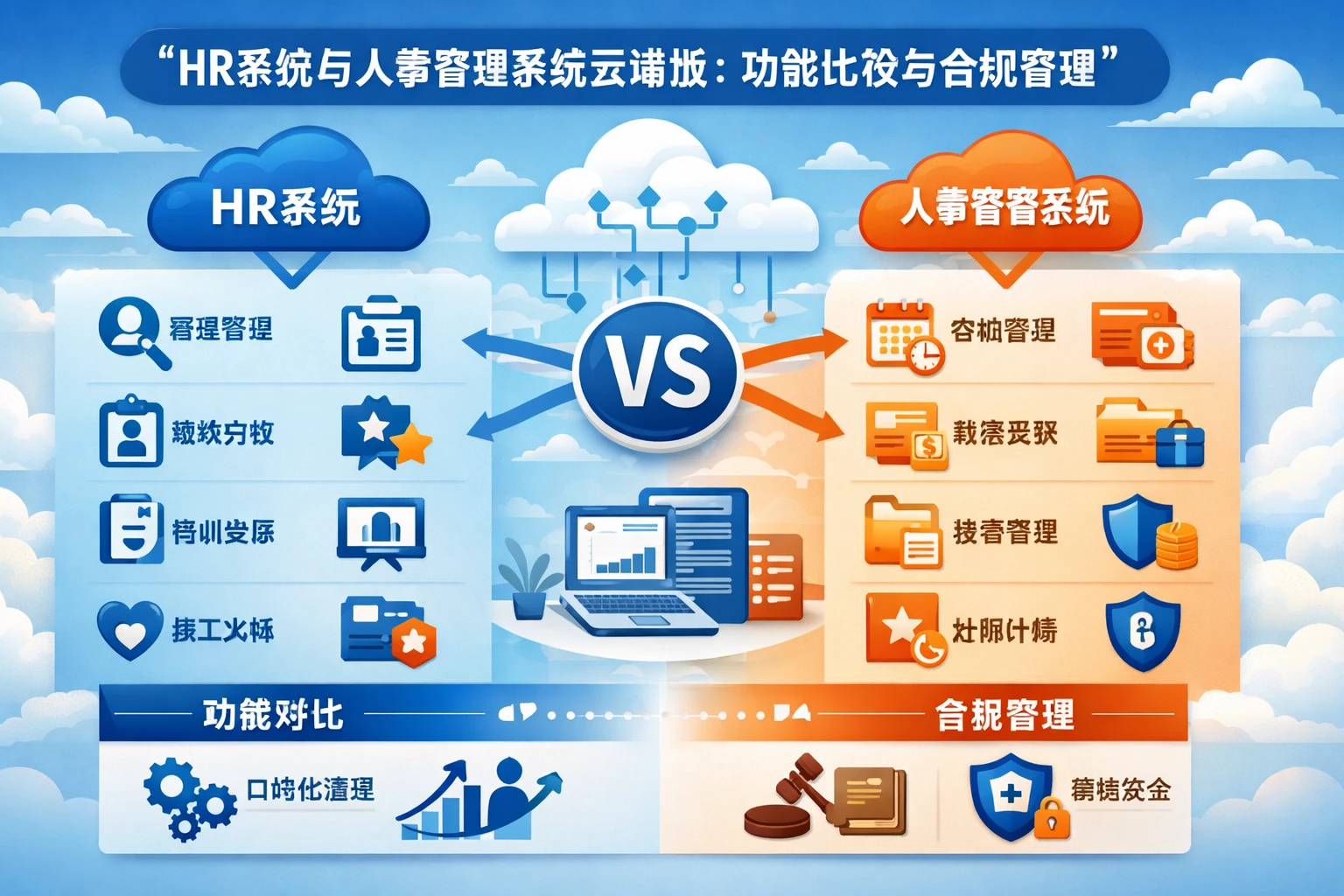 HR系统与人事管理系统云端版：功能比较与合规管理