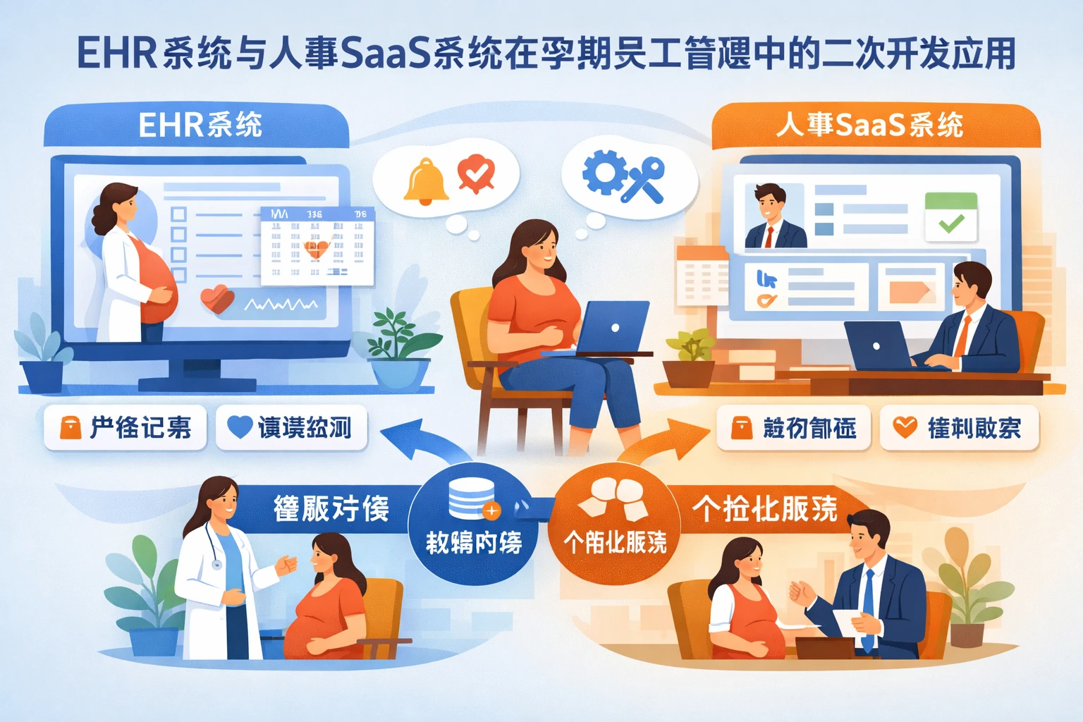 EHR系统与人事SaaS系统在孕期员工管理中的二次开发应用
