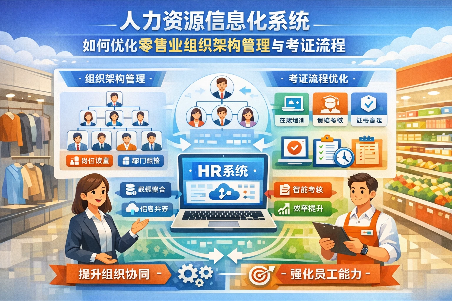 人力资源信息化系统如何优化零售业组织架构管理与考证流程