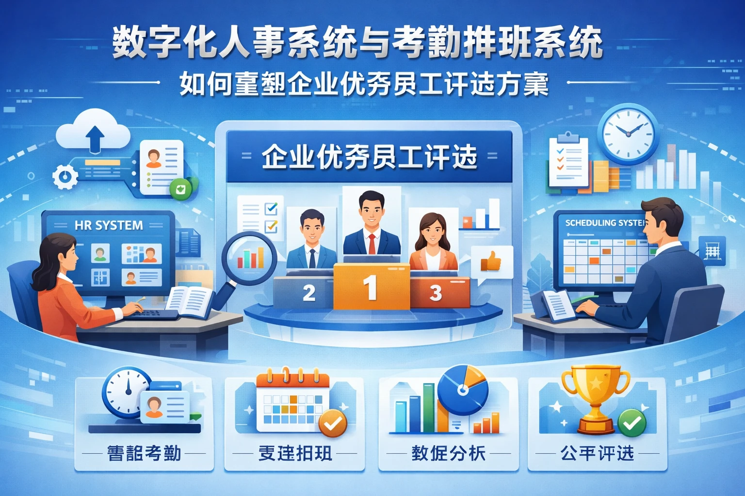 数字化人事系统与考勤排班系统如何重塑企业优秀员工评选方案