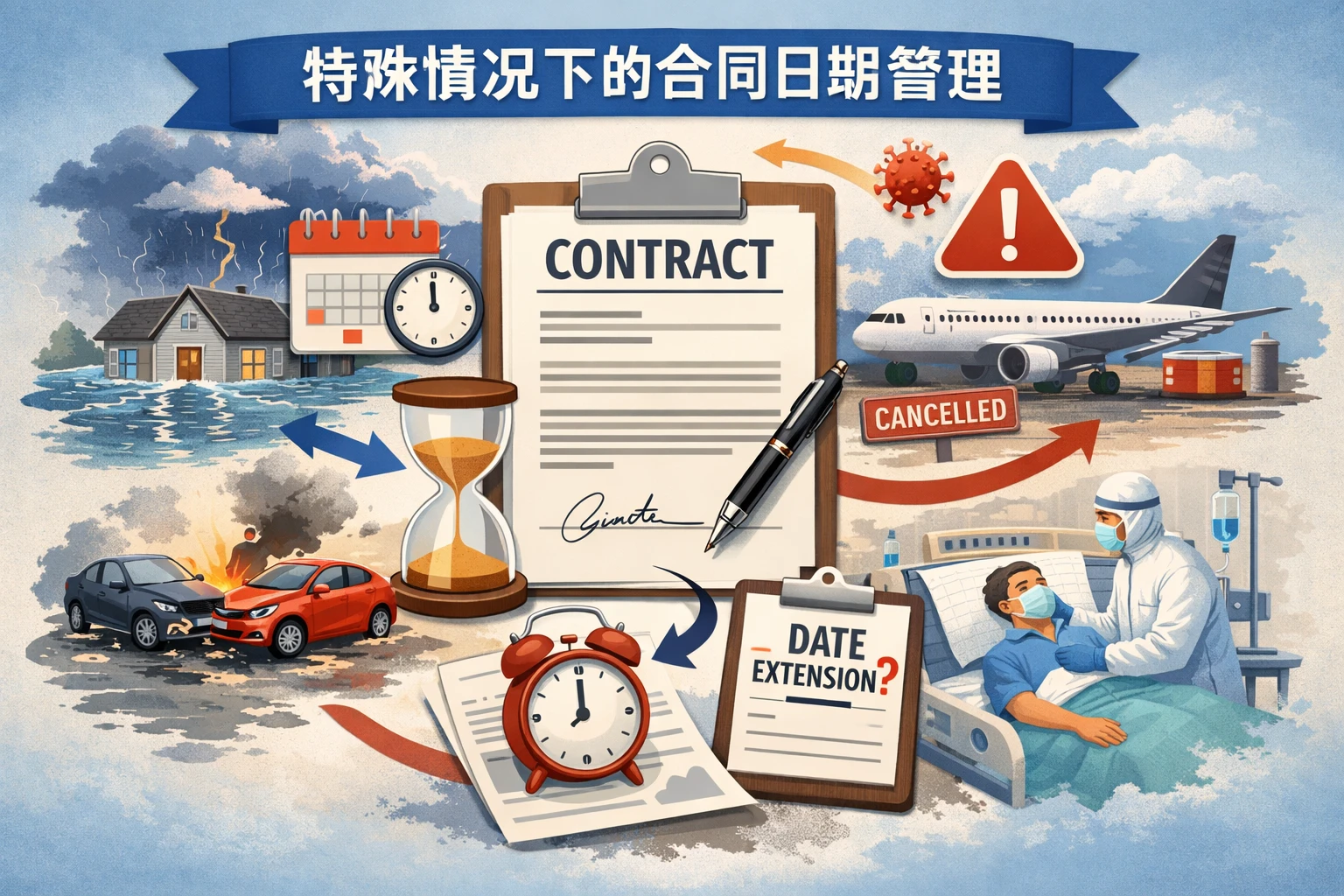 特殊情况下的合同日期管理