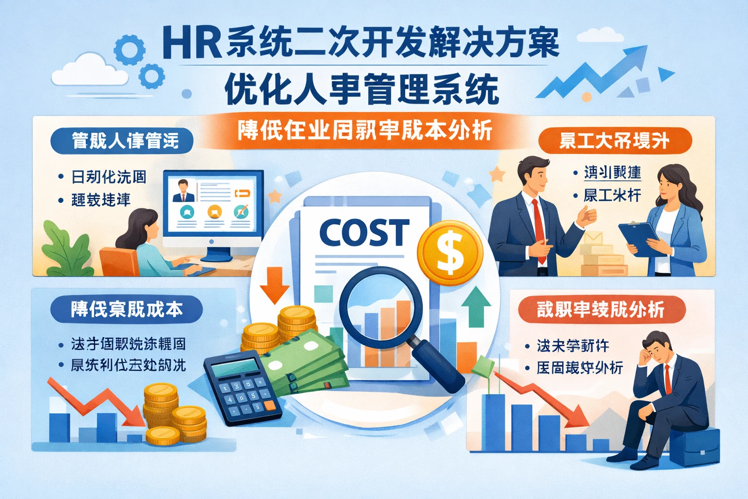 HR系统二次开发解决方案:优化人事管理系统降低企业离职率成本分析