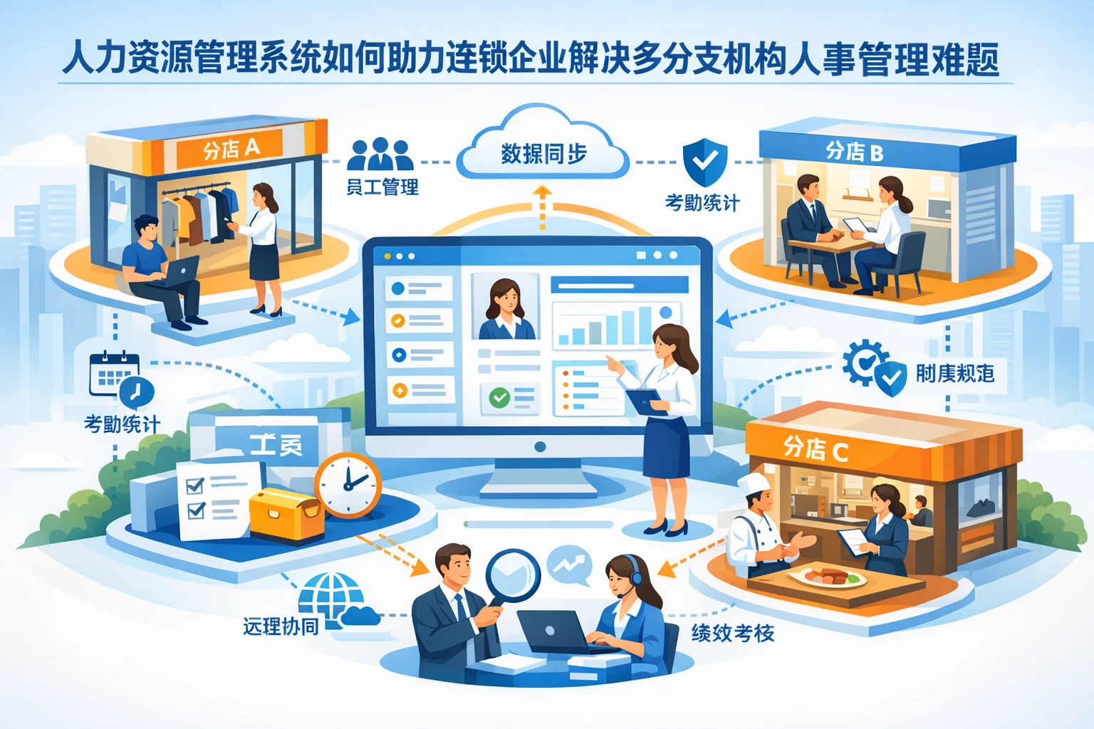 人力资源管理系统如何助力连锁企业解决多分支机构人事管理难题